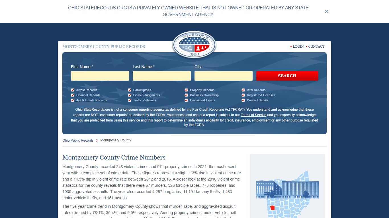 Montgomery County Arrest, Court, and Public Records | StateRecords.org